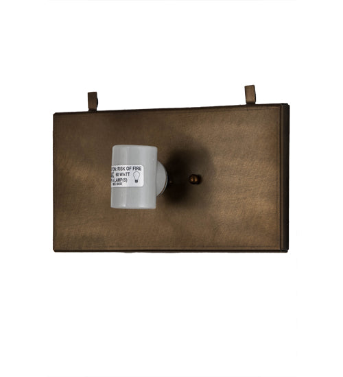 Meyda Lighting Tall Pines 12" 2-Light Antique Copper Wall Sconce With Silver Mica Shade Glass
