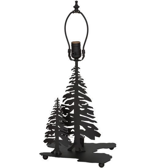 Meyda Lighting Tall Pines 14" 2-Light Oil Rubbed Bronze Table Lamp Base