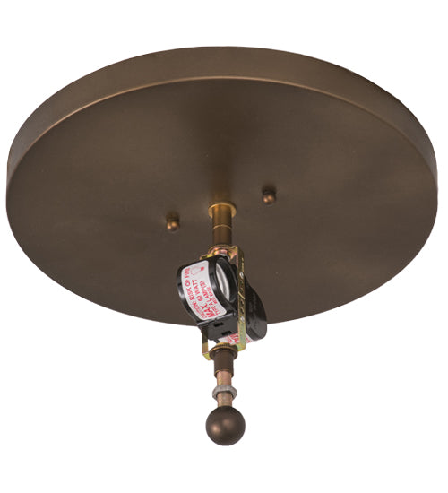Meyda Lighting Tall Pines 16" 2-Light Antique Copper Flush Mount Light With Creme Carrare Acrylic Shade