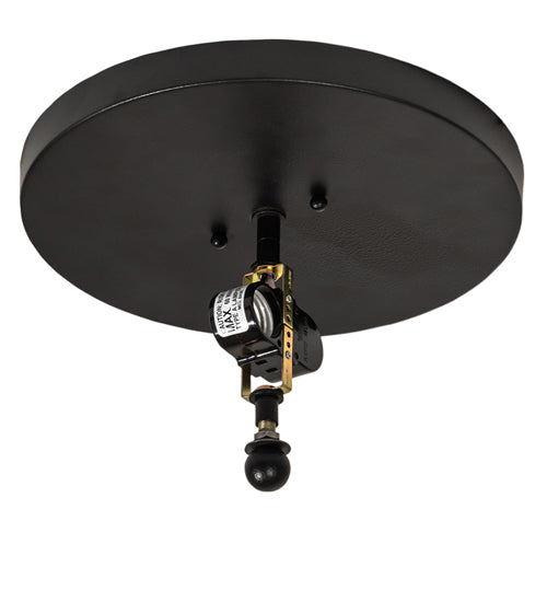 Meyda Lighting Tall Pines 16" 2-Light Black Satin Wrought Iron Flush Mount Light With Amber Mica Shade Glass