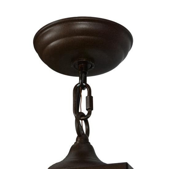 Meyda Lighting Tall Pines 22" 2-Light Cafe Noir Pendant Light With Silver Mica Shade Glass