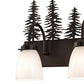 Meyda Lighting Tall Pines 24" 3-Light Oil Rubbed Bronze Vanity Light With White Shade Glass