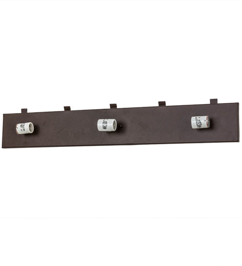 Meyda Lighting Tall Pines 36" 4-Light Cafe Noir Bear & Moose Wall Sconce With Silver Mica Shade Glass