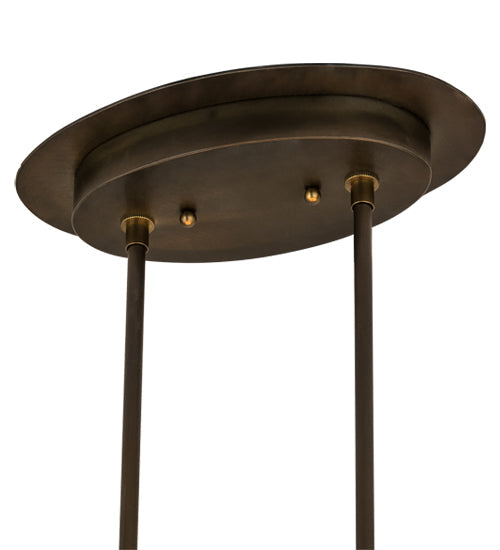 Meyda Lighting Tall Pines 42" 12-Light Antique Copper & Green Chandelier With Amber Faux Candlelight