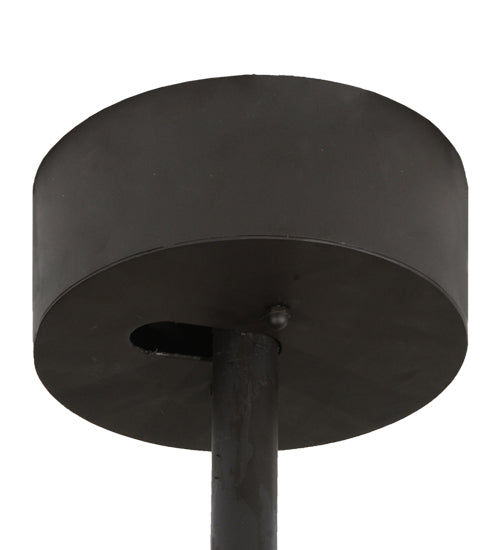 Meyda Lighting Tall Pines 45" 11-Light Oil Rubbed Bronze Chandelier With Silver Mica Shade Glass and Fan