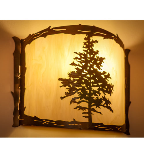 Meyda Lighting Tamarack 12" Dark Burnished Antique Copper Wall Sconce With Creme Carrare Idalight Shade Glass