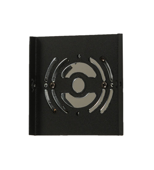 Meyda Lighting Tamarack 5" 2-Light Textured Black Wall Sconce With White Statuario Idalight Shade Glass