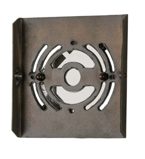 Meyda Lighting Tamarack 5" 2-Light Timeless Bronze Wall Sconce With Amber Mica Shade Glass