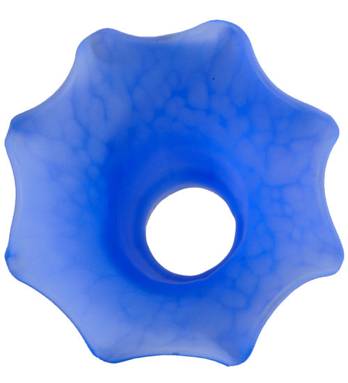 Meyda Lighting Teal Fire Pond Lily 5"W x 6"H Blue Shade Glass