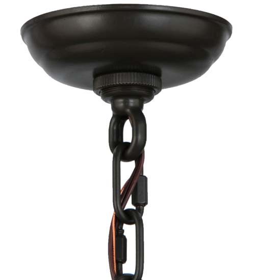 Meyda Lighting Terena 22" 4-Light Timeless Bronze Pendant Light With Clear Seeded Shade Glass