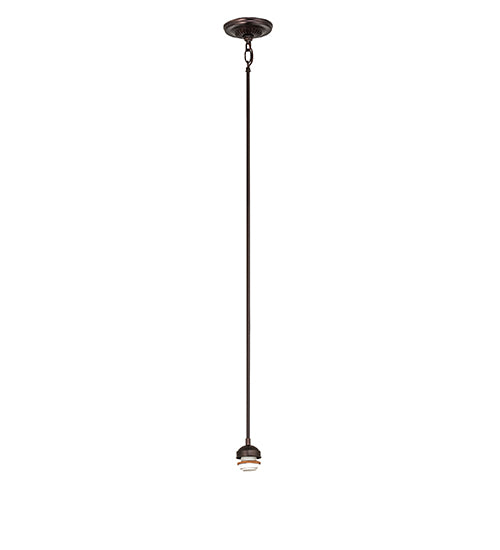 Meyda Lighting Terra Bone 5" Mahogany Bronze Mini Pendant Light With Beige Shade Glass