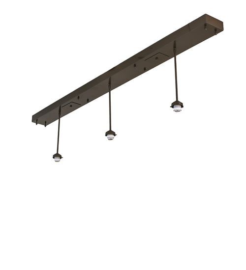 Meyda Lighting Terra Bone 72" 3-Light Oil Rubbed Bronze Island Pendant Light With Beige Terra Bone Shade