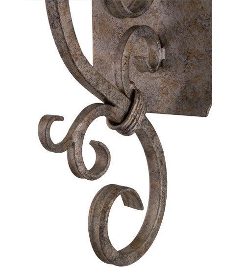 Meyda Lighting Thierry 6" Corinth Wall Sconce With Beige Scavo Art Shade Glass