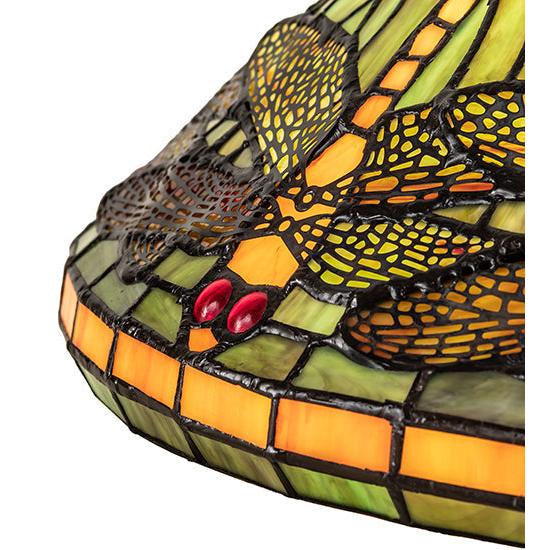 Meyda Lighting Tiffany Dragonfly 16" Multi-Color Shade Glass