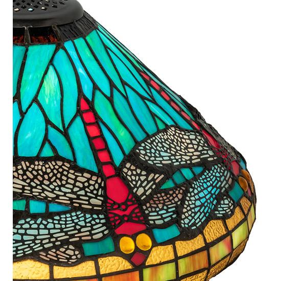 Meyda Lighting Tiffany Dragonfly 16" Stained Tiffany Shade Glass
