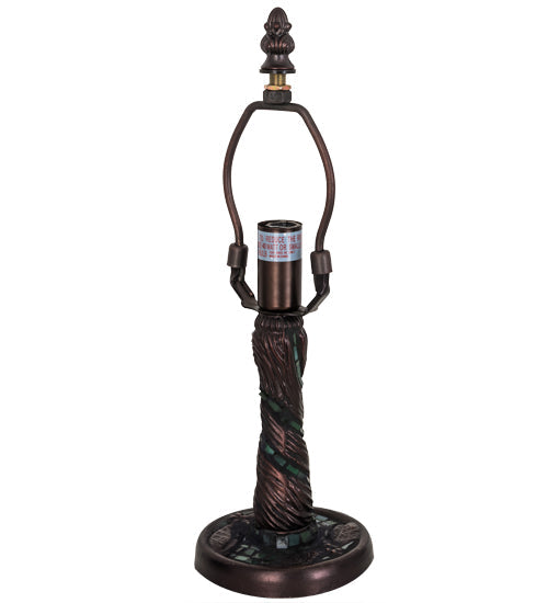 Meyda Lighting Tiffany Hanginghead Dragonfly 12" Mahogany Bronze Table Lamp With Multi-Colored Shade Glass