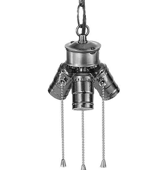 Meyda Lighting Tiffany Hanginghead Dragonfly 32" 6-Light Mahogany Bronze With Multi-Colored Shade Glass