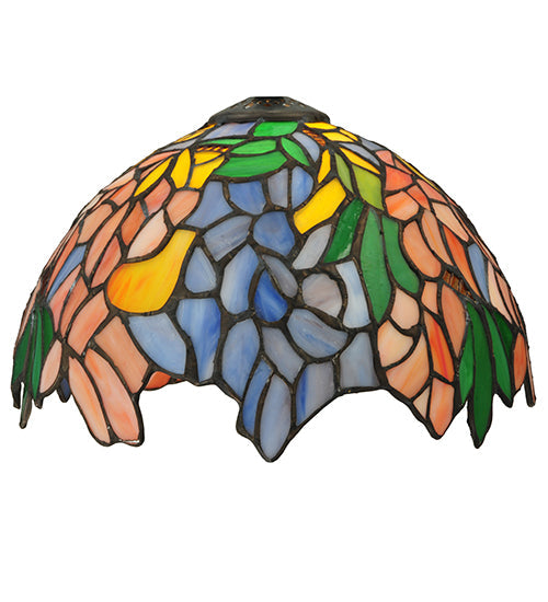 Meyda Lighting Tiffany Laburnum 10"W x 6"H Multi-Colored Shade Glass