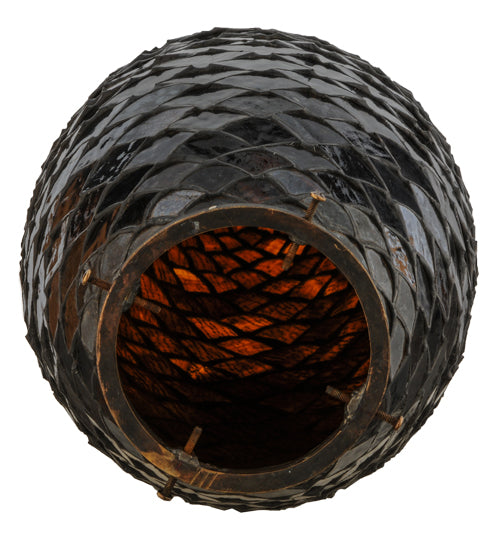 Meyda Lighting Tiffany Pinecone 10" Amber Shade Glass
