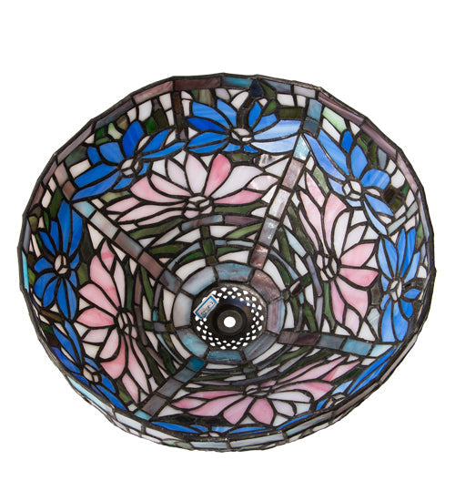 Meyda Lighting Tiffany Poinsettia 12" Multi-Colored Shade Glass
