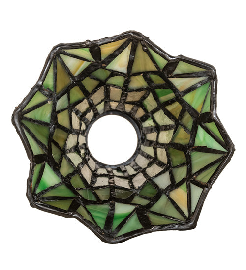 Meyda Lighting Tiffany Pond Lily 4" Green Stained Shade Glass