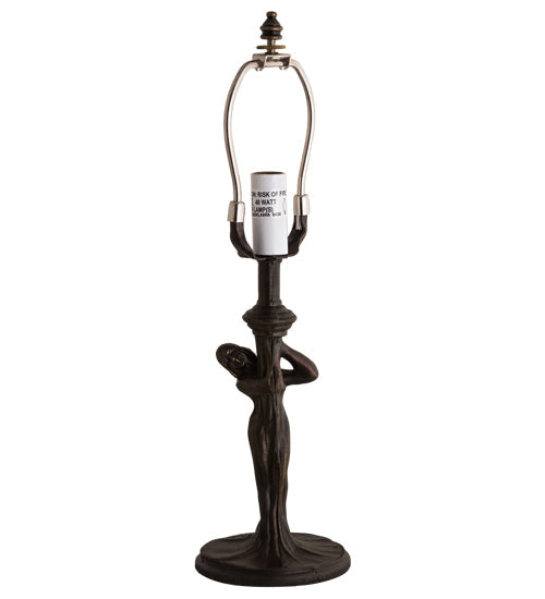 Meyda Lighting Tiffany Rosebush 12" Mahogany Bronze Mini Table Lamp With Multi-Colored Stained Shade Glass