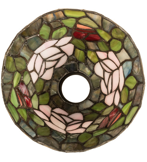 Meyda Lighting Tiffany Rosebush 8" Multi-Colored Shade Glass