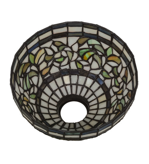 Meyda Lighting Tiffany Turning Leaf 8" Multi-Colored Shade Glass
