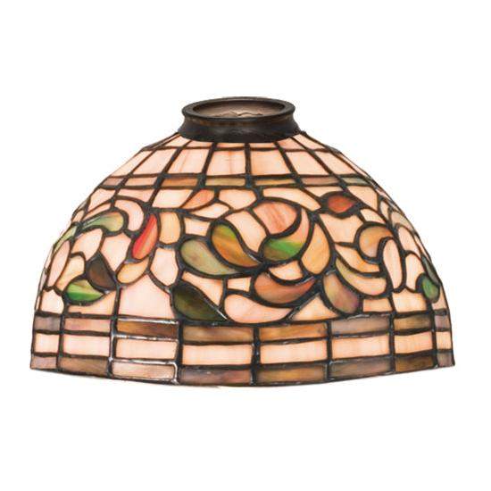 Meyda Lighting Tiffany Turning Leaf 8" Stained Shade Glass