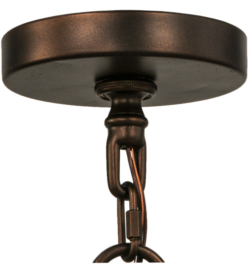 Meyda Lighting Toscano 60" 10-Light Mahogany Bronze Chandelier With Ivory Faux Candlelight