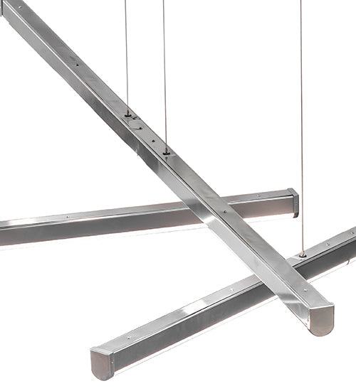 Meyda Lighting Trax 105" LED Britebond Chrome Cascading Pendant Light With White Statuario Idalight Shade