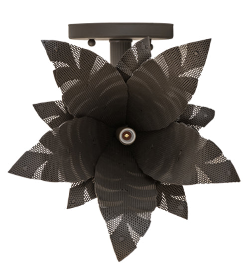 Meyda Lighting Tropical Palm 10" Timeless Bronze Flat Wall Sconce