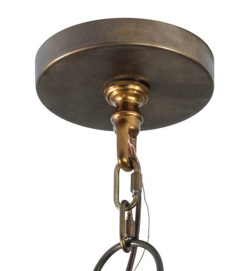 Meyda Lighting Tulip 55" 8-Light 2-Tier Antique Copper Chandelier