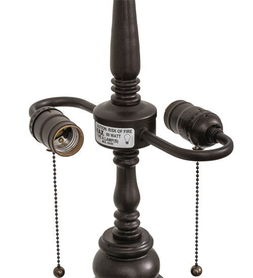 Meyda Lighting Tulip Vase 24" Mahogany Bronze Table Lamp Base