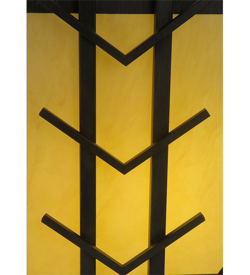 Meyda Lighting Turk 249860 42" 8-Light Antique Iron Gate Semi-flush Mount Light With Sahara Taupe Idalight Shade