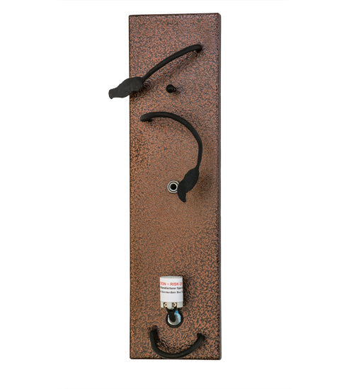 Meyda Lighting Tuscan Vineyard 5" Copper Vein Wine Bottle Wall Sconce With Amber Sandblasted Shade Glass