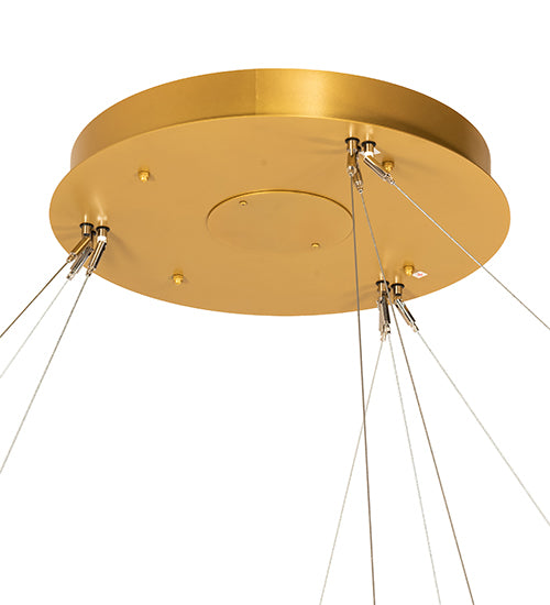 Meyda Lighting Vela 70" Goldtastic Cascading Pendant Light With White Statuario Idalight Shade