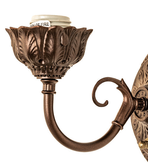 Meyda Lighting Victorian 6" Mahogany Bronze Wall Sconce Hardware