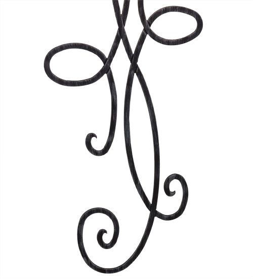 Meyda Lighting Volta 12" 2-Light Antique Iron Gate Wall Sconce With White Eggshell Textrene Shade