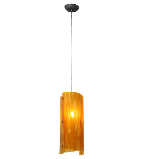Meyda Lighting Vortex 8" Coffee Bean Pendant Light With Ambra Siena Idalight Shade