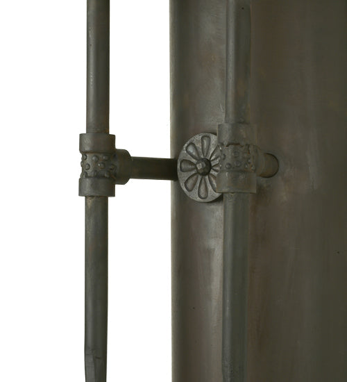 Meyda Lighting Warwick 10" 2-Light Costello Black Wall Sconce