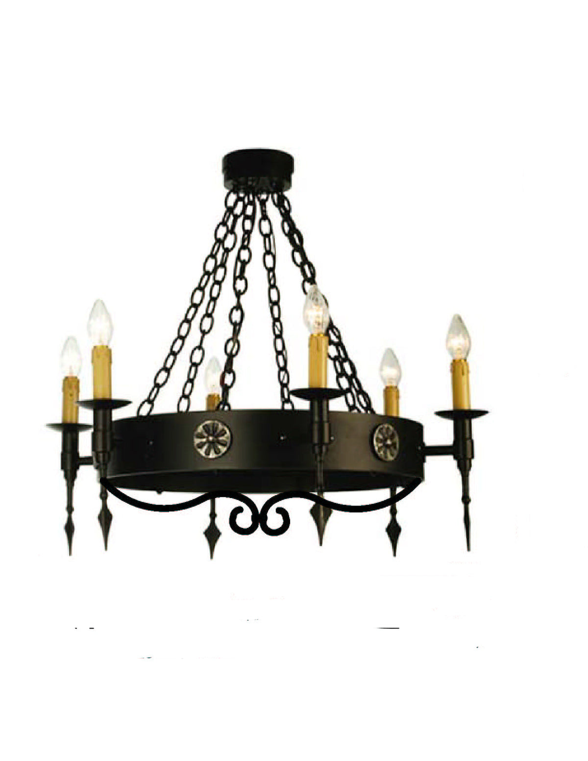 Meyda Lighting Warwick 24" 6-Light Dark Roast Chandelier