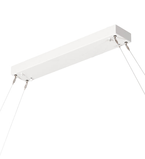 Meyda Lighting Wave 84" LED White Pendant Light With White Shade