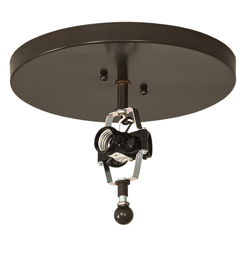 Meyda Lighting Whispering Pines 16" 3-Light Timeless Bronze Flush Mount Light With Silver Mica Shade Glass