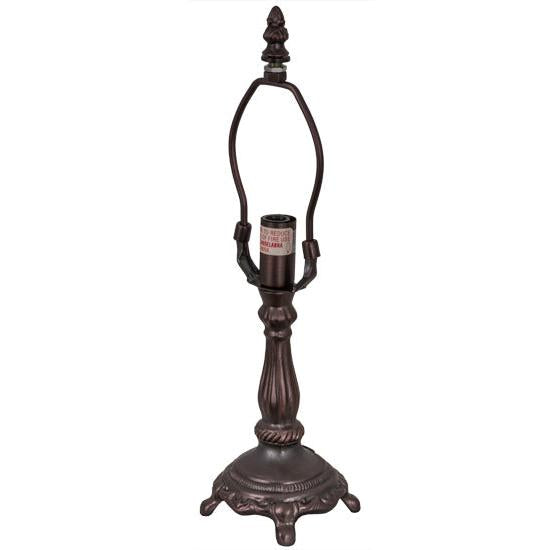 Meyda Lighting Willow 13" Mahogany Bronze Mini Table Lamp With Green Jadestone Shade Glass