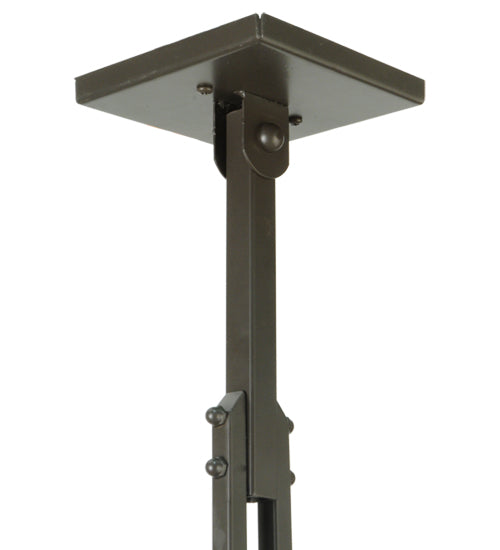 Meyda Lighting Winter Pine 17"W x 49"H Timeless Bronze Tall Pines Pendant Light With Amber Mica Shade Glass