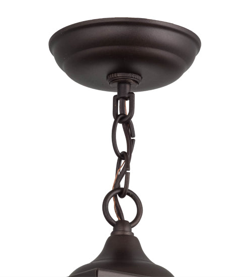 Meyda Lighting Winter Pine 23" 2-Light Mahogany Bronze Pendant Light With Silver Mica Shade Glass