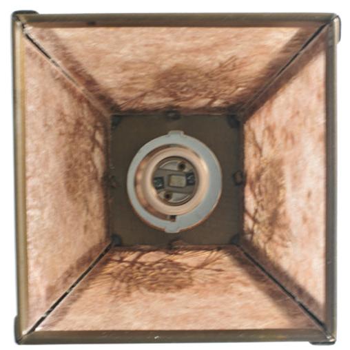 Meyda Lighting Winter Pine 9" Antique Copper Mini Pendant Light With Silver Mica Shade Glass