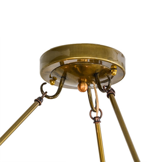 Meyda Lighting Winter Solstice 57" 8-Light Transparent Gold Island Chandelier With Ivory Faux Candlelight