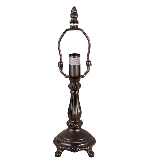 Meyda Lighting Wisteria 27294 13" Mahogany Bronze Mini Table Lamp With Multi-Colored Shade Glass